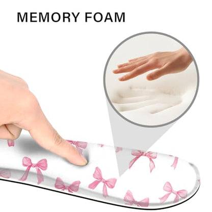 Desk Pad and Keyboard Wrist Rest, Large Mouse Pad + Keyboard Pad+Mouse Wrist Support, Non-Slip Desk Mat Protector for Office, Home 31.5×11.8 Inches Pink Bow - color: Pink Bow