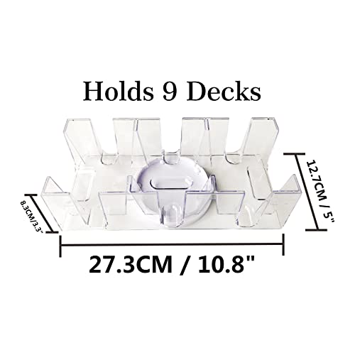 Yuanhe 9 Deck Rotating-Revolving Playing Card Tray, Card Holder