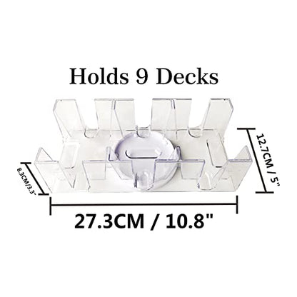 Yuanhe 9 Deck Rotating-Revolving Playing Card Tray, Card Holder