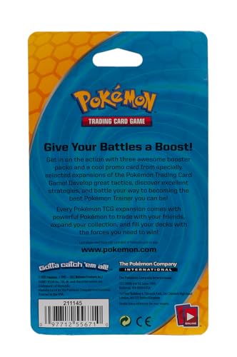 Pokemon TCG: 3 Booster Packs & 1 Random Foil | Includes 3 Blister Packs of Random Cards & 1 Individually Packed Holofoil Promo Card, 097712556710 - style: 3 Boosters + 1 Foil