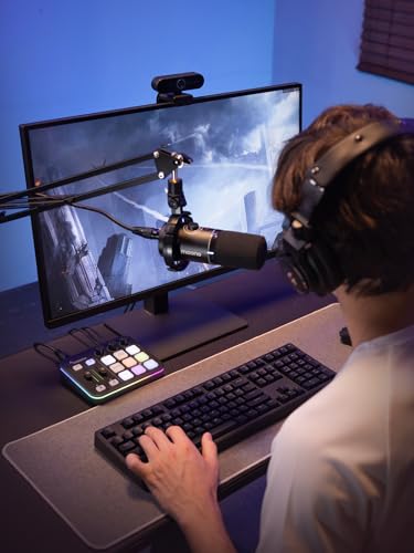 MAONO G1 NEO & PD200XS Gaming Bundle: Audio Mixer and XLR Dynamic Mic | noise reduction, live podcast sessions, recording, creator desk setup, fun controls, complete starter streaming workflow