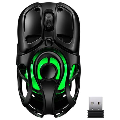 YPBDAN Tri-Mode Wireless Gaming Mouse with RGB, 10000 DPI | 2.4G/USB-C/Bluetooth 5.3 Mouse, 60H Battery, Ultra-Light Ergonomic Rechargeable Design for PC Mac Laptop