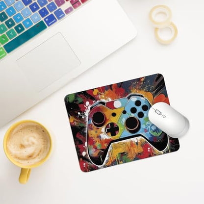 hold fizz Gaming Mouse Pad, Small Cool Gamer Mouse Pad, Gaming Boys Mousepad Accessories for Desk, Laptop, Office, Computer, 9.5x7.9 Inch - color: gamepad