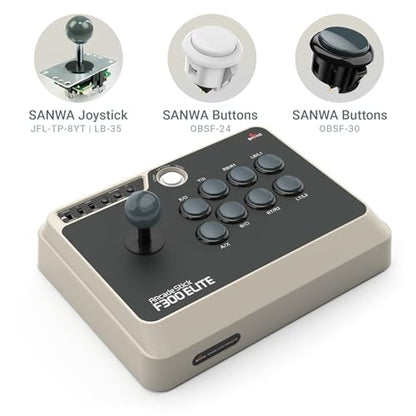 MAYFLASH Arcade Stick F300 Elite with Sanwa Buttons and Sanwa Joysticks for Switch/Switch 2, Xbox Series S/X, Xbox One, PS4, PS3, Windows, macOS, Steam Deck, Android and more