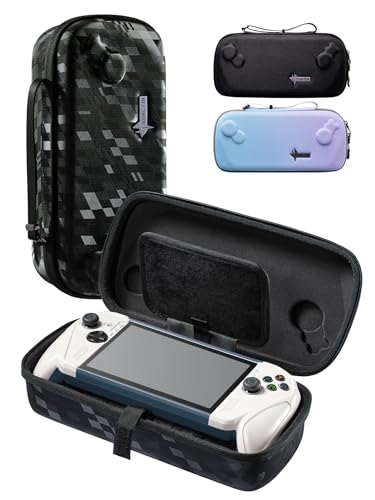 UYIYE Carrying Case for ROG Xbox Ally X/ROG Xbox Ally (2025), Hard Shell Travel Case with Charger Storage Compartment, Crystal Velvet Lining, EVA Protection, Waterproof Portable Carrying Bag, Camo - color: Camo Black