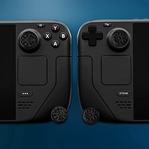 PERFECTSIGHT Thumb Grip Caps for Switch 2 2025/ Steam Deck PS5/PS4/Xbox One/360/NS Pro Controller, Anti-Slip Thumbsticks Joystick Caps Analog Stick Button Cover with Joystick Protectors, Geometry - color: Black Geometry