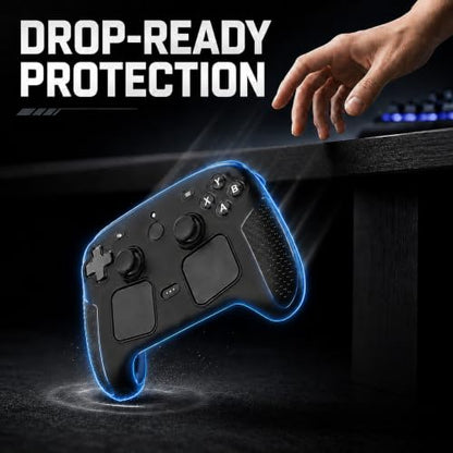 Protective Skin for 2026 Steam Controller 2, Soft Silicone Cover Case, Anti-Slip Shockproof Black Shell for Full Protection, Steam Controller Accessories
