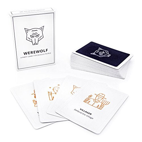 Stellar Factory Werewolf Party Game, Up to 35 Players, Ages 12+ | Social deduction & bluffing gameplay; 50 cards, 9 roles incl. Seer, Doctor & Witch; Made in USA cardstock.