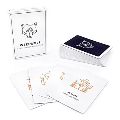 Stellar Factory Werewolf Party Game, Up to 35 Players, Ages 12+ | Social deduction & bluffing gameplay; 50 cards, 9 roles incl. Seer, Doctor & Witch; Made in USA cardstock.