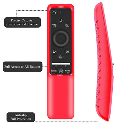 Case Compatible with Samsung Smart TV Remote Controller BN59 Series, Light Weight Silicone Cover Protector Shockproof Anti-Slip Remote Skin Sleeve - Red - color: Red