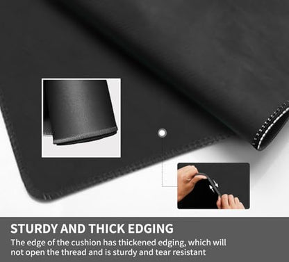 Square Large Tabletop Game Playmat,Used for Playing Poker,Mahjong,Playing Cards,and Role-Playing Games, with Thick Seam Edge,Waterproof,and Anti Slip(80 * 80cm*2mm) Black - color: 80*80*0.2cmBlack, size: 80*80*0.2cm