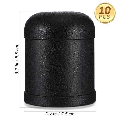 Toyvian 10Pcs Plastic Dice Cups Set 2.95X3.93In Durable Cylindrical Game Accessories for Party Ktv Funny Dice Rolling Cup Box