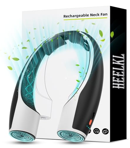 AI Neck Fan, 4 Speeds Adjustable Portable Personal Fan Rechargeable, 4000 mAh Battery Faster Cooling Wearable Fan, Ultra Quiet for Home, Office, Travel, Outdoor - Black - color: Black