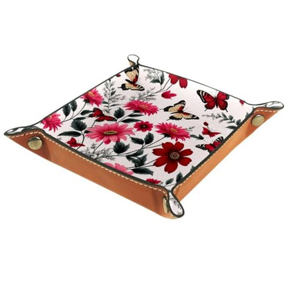 Florals Butterflies Dice Tray Dice Rolling Tray Folding Dice Holder for Dice Games, Like RPG, DND and Other Table Games - color: Multi 18