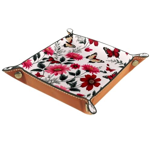 Florals Butterflies Dice Tray Dice Rolling Tray Folding Dice Holder for Dice Games, Like RPG, DND and Other Table Games - color: Multi 18