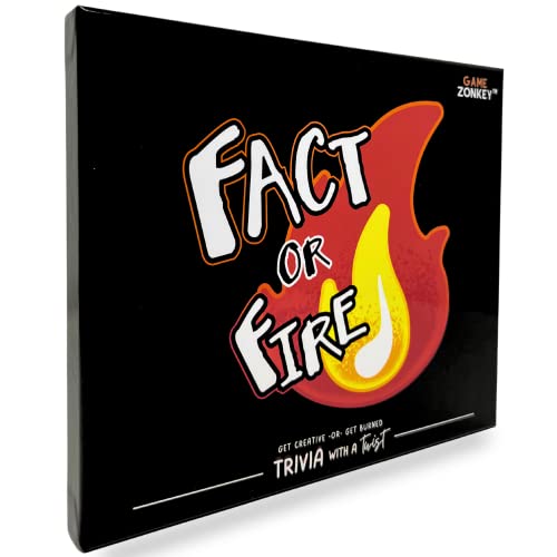 FACT or FIRE Trivia Card Game for Family and Friend Board Game Nights | Ultimate Playing Experience for Engaging Play Time | Get Creative Or Get Burned