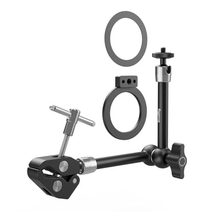 SMALLRIG Magic Arm Clamp, Phone Mount for Magsafe & Magnetic Adapter Ring | 11 Inches Camera Mount for iPhone, for Android, for Action Cameras/LCD Monitor/LED Lights - size: 11''+phone mount