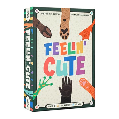 Hootenanny Games Feelin' Cute Party Game, Animal Rankings, 2-8 Players | Ages 6 and Up, Competitive & Cooperative Modes, 15 Min Play, Sparks Hilarious Discussion