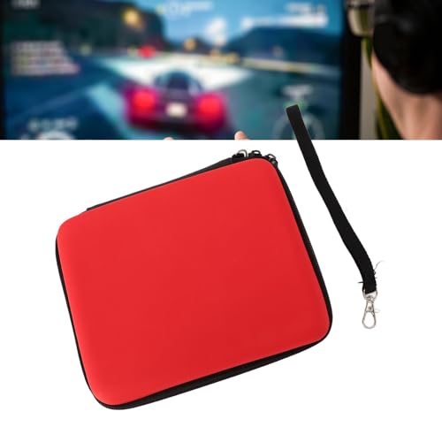 ASHATA Game Card Case For 2DS Console Game Card And Other Accessories, Hard Shell Carrying Case Pouch With 8 Game Card Holders In Red - color: Red