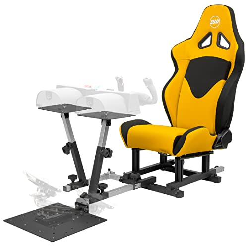 SimFab Modular Flight Simulator Pit For General, Civil and Commercial Aviation. MSFS Edition. Compatible With Logitech, Honeycomb, Turtle Beach, CH Products (yellow) - color: yellow