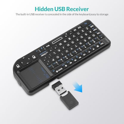 Rii Mini 2.4G Bluetooth Keyboard with Backlit and Touchpad for Smart TV,HTPC