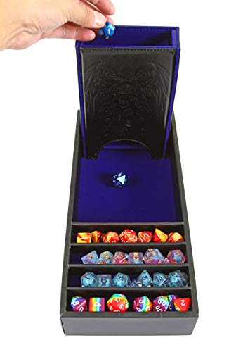 Forged Dice Co. Citadel 3-in-1 Dice Tray with Removable Tower and Storage - Perfect for RPG and Tabletop Gaming - color: Blue