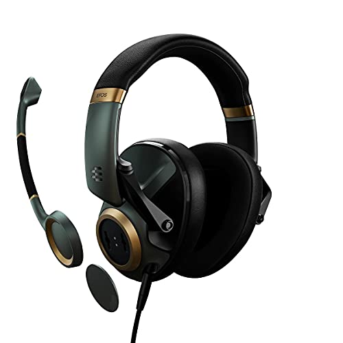 EPOS H6Pro - Closed Acoustic Gaming Headset with Mic - Over-Ear - Lift-to-Mute - Xbox/PS4/PS5/PC Headset - Gaming Accessories (Green) - color: Green, size: One-size