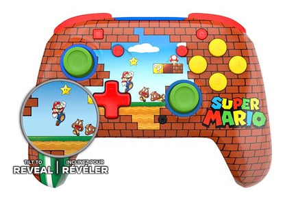 Turtle Beach Rematch Wireless Controller Mario Bricks Nintendo Switch 2 | Nintendo Switch Lite, OLED, Image Shifting Design, Rechargeable 40-Hr Battery, 2 Mappable Back Buttons, Mario Bricks Reveal - color: Mario Bricks Reveal