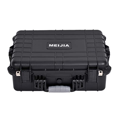 MEIJIA All Weather IP67 Waterproof Hard Camera Case,Hard Protective Case,Hard Case with Customizable Foam,Fit Use of Drones,Camera,Equipments,Pistols(Black,19.78x15.77x7.41inches) - color: Black, size: 19.78x15.77x7.41inches