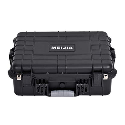 MEIJIA All Weather IP67 Waterproof Hard Camera Case,Hard Protective Case,Hard Case with Customizable Foam,Fit Use of Drones,Camera,Equipments,Pistols(Black,19.78x15.77x7.41inches) - color: Black, size: 19.78x15.77x7.41inches