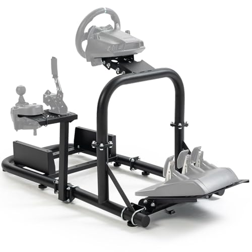Dardoo G920 Gaming Simulator Cockpit Compatible with Logitech G27 G29 G923, for Fanatec, for Thrustmaster T300RSTXRW Base for PS4, for Xbox,for PC, Wheel Stand Without Wheel, Pedal, Handbrake and Seat