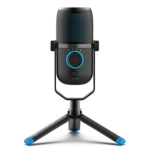 JLab Talk USB Microphone, USB-C Output, Cardioid, Omnidirectional, Stereo or Bidirectional, 96k Sample Rate, 20Hz, 20kHz Frequency Response, Volume, Gain Control, Quick Mute, Plug & Play