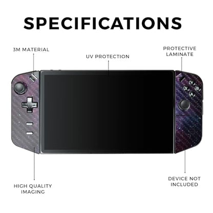 Carbon Fiber Gaming Skin Compatible with Lenovo Legion Go - Nebula - Premium 3M Vinyl Protective Wrap Decal Cover - Easy to Apply | Crafted in The USA by MightySkins - color: Nebula, style: Carbon Fiber Textured Finish