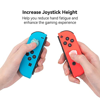 GeekShare Cute Animal Theme Silicone Joycon Thumb Grip Caps,Compatible with Nintendo Switch/OLED/Switch Lite,4PCS - Frog & Axolotl - color: Frog & Axolotl