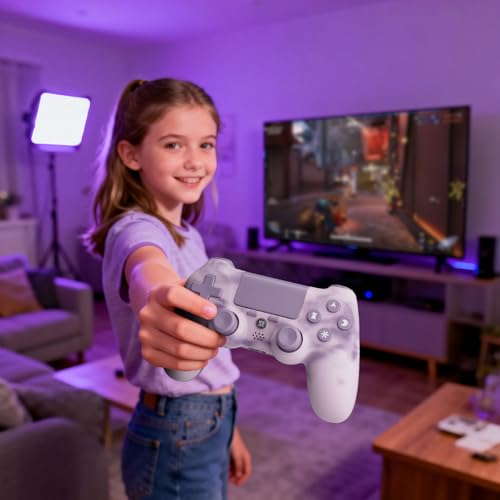 Wireless Controller for PS4, 2 Pack Controllers for PS4 with Double Vibration/6-Axis Sensor/Touch Pad/Headphone Jack, Ergonomic Non-Slip Grip Compatible with PlayStation 4/Slim/Pro (Green & Pink) - color: Green & Pink