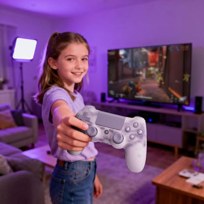Wireless Controller for PS4, 2 Pack Controllers for PS4 with Double Vibration/6-Axis Sensor/Touch Pad/Headphone Jack, Ergonomic Non-Slip Grip Compatible with PlayStation 4/Slim/Pro (Green & Pink) - color: Green & Pink
