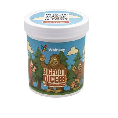 WhirlJoy Bigfoot Dice, Family Dice Game, Wilderness Photography Theme, Ages 12 and Up, 2+ Players