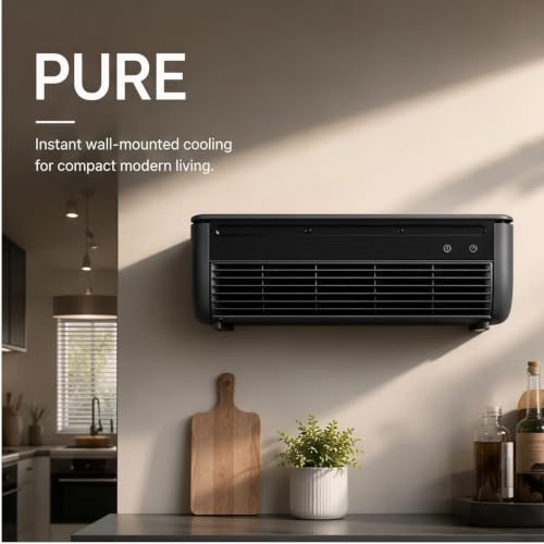 Wireless Charging Air Conditioner Fan, 2026 Upgrade Portable Wall Air Conditioner Cooling Mist Fan, Easy Install & No Drilling Wall Mounted Fans,10s Instant Cooling, for Kitchen & Bedroom (White) - color: White