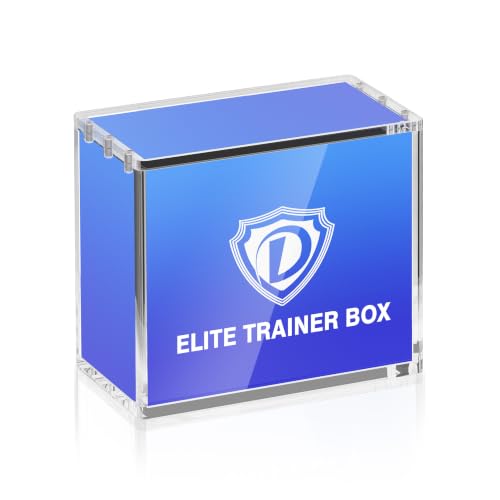 ETB Protector Case Clear Acrylic Display Box with Magnetic Closure Design 5mm Thickened Protective Stackable Storage Box for Card Game Collection(Elite Trainer Box Case,1 Pack) - size: Elite Trainer Box Case