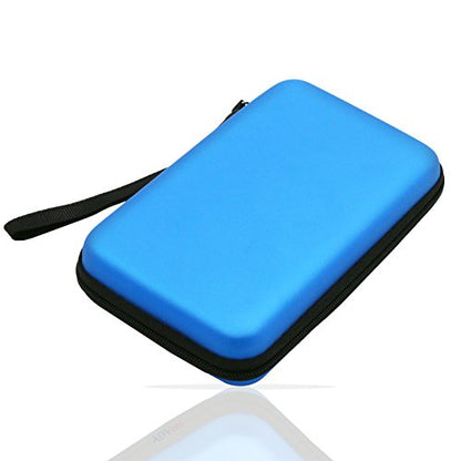 ADVcer 3DS Case, EVA Waterproof Hard Shield Protective Carrying Case with Detachable Hand Wrist Strap Compatible with Nintendo New 3DS XL, New 3DS, 3DS XL, 3DS, 3DS LL or 2DS XL or DSi, DS Lite (Blue) - color: Blue