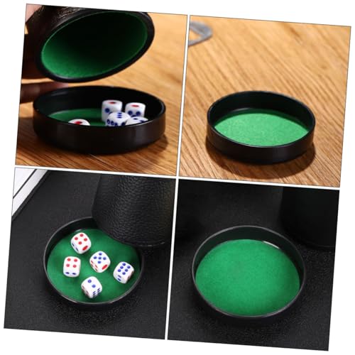 Yardwe 5pcs Dice Cup Base Tray Durable Shaker Lid Soundproof Design for Party Props Game Supplies and Ktv Use
