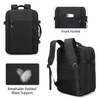 PGmoon Travel Backpack Compatible with PS5/PS5 Slim/PS5 Pro Console | Protective Carrying Case Bag for Controllers, 15.6" Laptop, Game Discs (Patent Design)