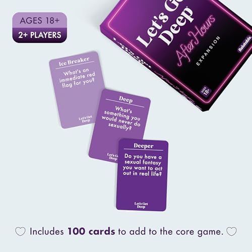 WHAT DO YOU MEME? Let's Get Deep: After Hours Expansion Pack by Relatable, Designed to Add on to the Let's Get Deep Core Game, Great for Couples Gifts, Wedding Registry Gifts, Includes 100 Cards - style: After Hours Expansion