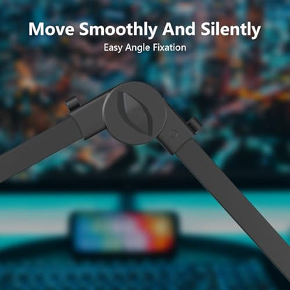 Microphone Boom Arm Stand With 5/8 Inches Connector, Studio Arm Suspension Scissor Adjustable Mic Stand with Heavy Duty Clamp,for Vocal Recording,Gaming,Streaming Podcasting