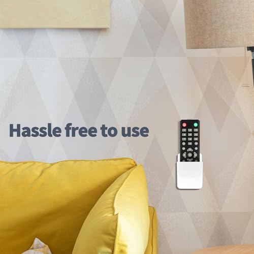 3 PCS Wall Mount Remote Control Holders, Self Adhesive TV Air Conditioner Remote Control Storage Organizer, Multi-Purpose Wall Mounted Pen Holder for Home Office School - color: White+Black+Grey