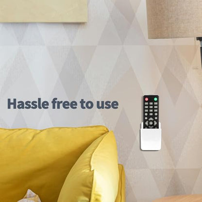 3 PCS Wall Mount Remote Control Holders, Self Adhesive TV Air Conditioner Remote Control Storage Organizer, Multi-Purpose Wall Mounted Pen Holder for Home Office School - color: White+Black+Grey