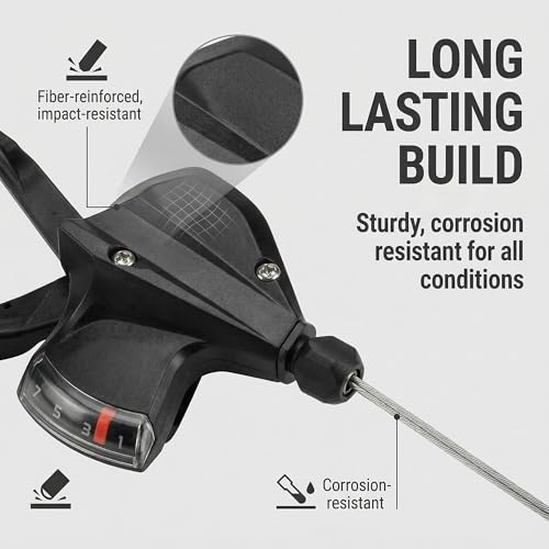 SL-M315-7 Speed Bike Shifter, 7 Speed Right Thumb Gear Shifter | Bicycle Shift Lever MTB Mountain Bike Shifter Trigger Shifter Commuter Folding Hybrid Bike Gear Shifter - color: SL-M315-7R