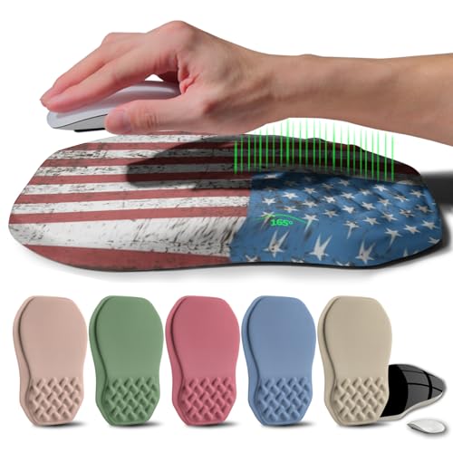 Ergonomic Raised Mouse Pad Wrist Support with Bilateral Slope Memory Foam Mousepad for Wrist Rest and Carpal Tunnel Pain Relief 11.8x7.9〃National Flag - color: National Flag
