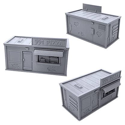 EnderToys Metro City Set, 3D Printed Tabletop RPG Scenery and Wargame Terrain for 40mm Miniatures