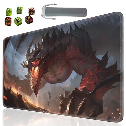 Board Game for TCG Playmat Table Mats Games Size 60X35 cm Mousepad Compatible for MTG RPG CCG Trading Card Game Play mats with 6 Dice (Playmat 110) - color: Sotw-playmats-1-110